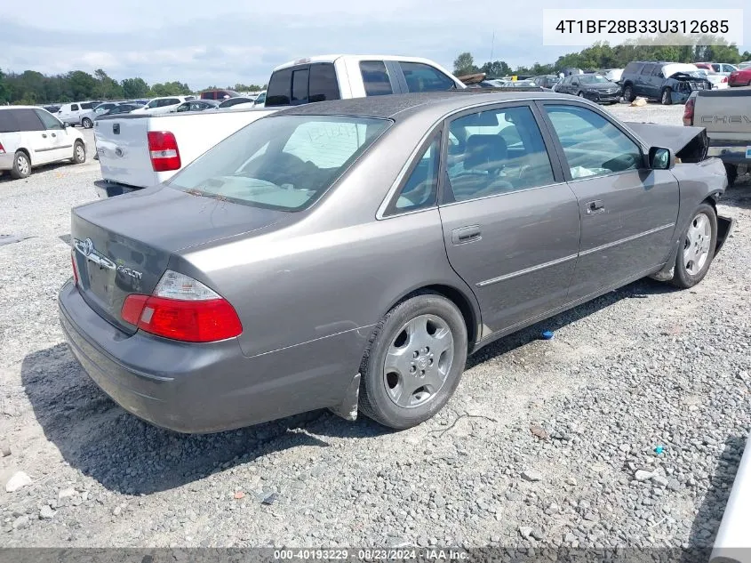 2003 Toyota Avalon Xls VIN: 4T1BF28B33U312685 Lot: 40193229