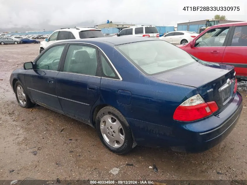 2003 Toyota Avalon Xls VIN: 4T1BF28B33U330975 Lot: 40334508