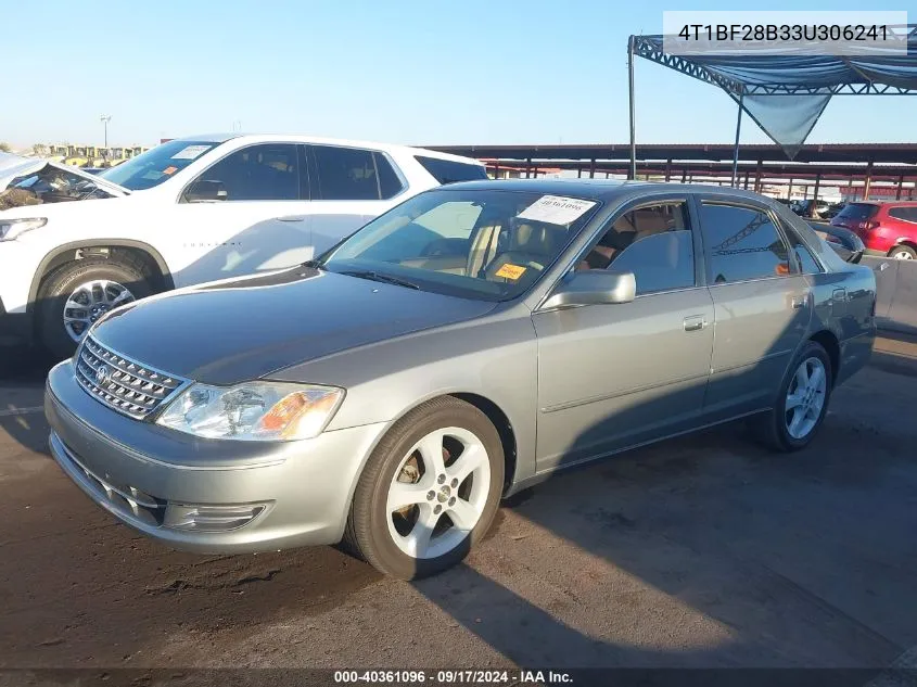 2003 Toyota Avalon Xl VIN: 4T1BF28B33U306241 Lot: 40361096