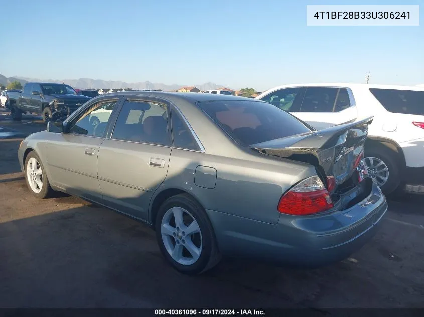 2003 Toyota Avalon Xl VIN: 4T1BF28B33U306241 Lot: 40361096