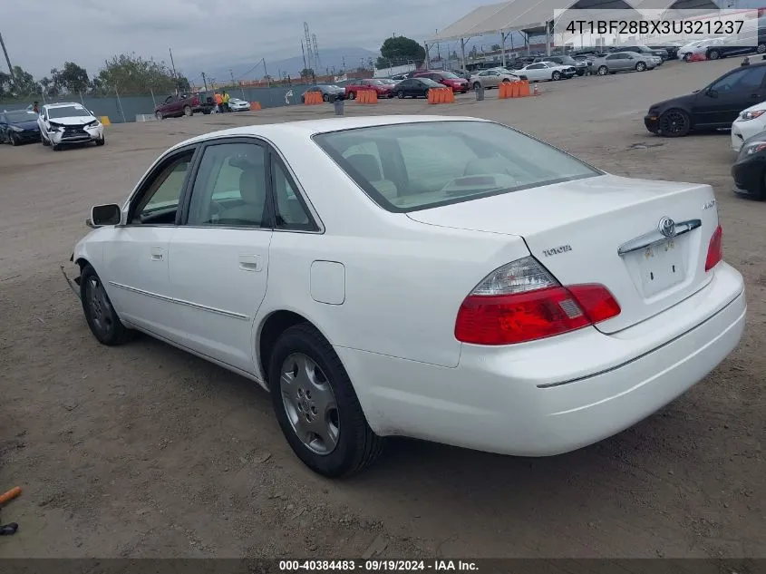 2003 Toyota Avalon Xls VIN: 4T1BF28BX3U321237 Lot: 40384483