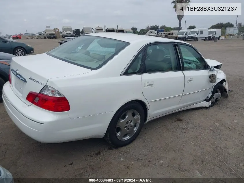 2003 Toyota Avalon Xls VIN: 4T1BF28BX3U321237 Lot: 40384483