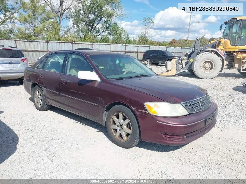 2003 Toyota Avalon Xl VIN: 4T1BF28B83U290540 Lot: 40387602