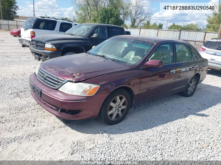 2003 Toyota Avalon Xl VIN: 4T1BF28B83U290540 Lot: 40387602