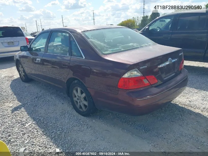 2003 Toyota Avalon Xl VIN: 4T1BF28B83U290540 Lot: 40387602