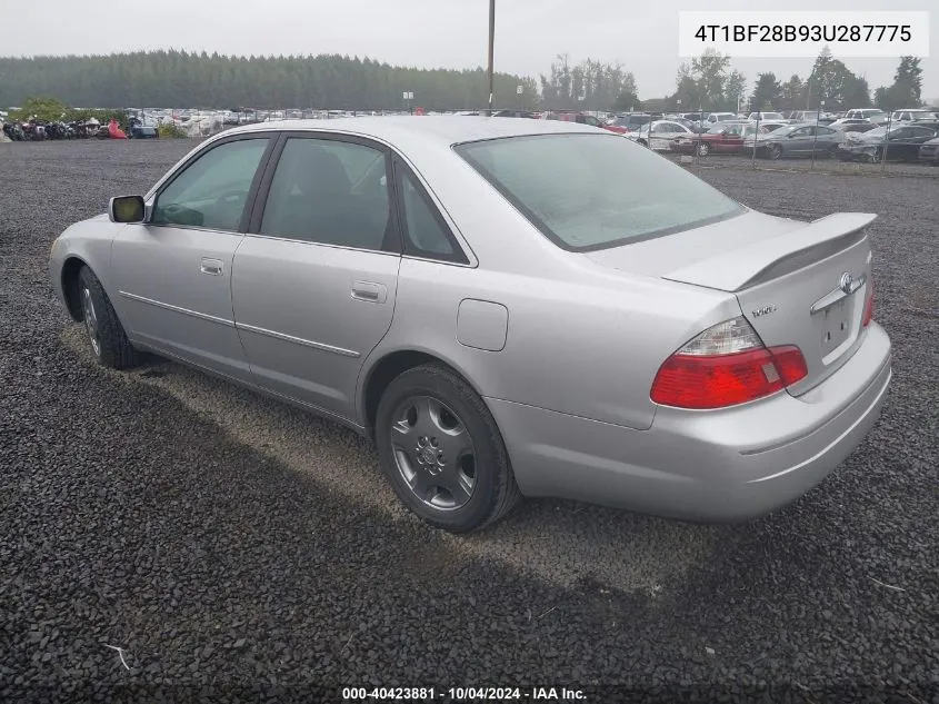 2003 Toyota Avalon Xls VIN: 4T1BF28B93U287775 Lot: 40423881