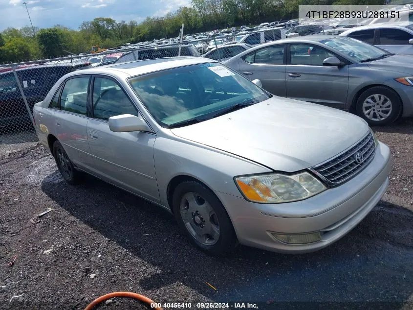 2003 Toyota Avalon Xls VIN: 4T1BF28B93U288151 Lot: 40456410