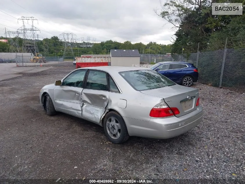 2003 Toyota Avalon VIN: BAC2054 Lot: 40459862