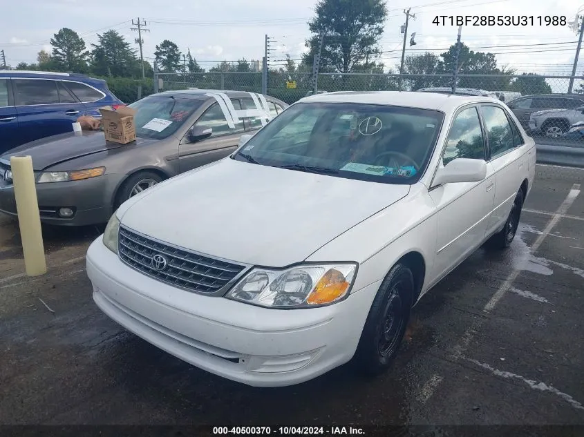 2003 Toyota Avalon Xl VIN: 4T1BF28B53U311988 Lot: 40500370