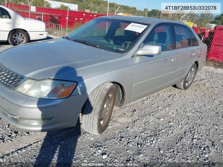 4T1BF28B53U332078 2003 Toyota Avalon Xls