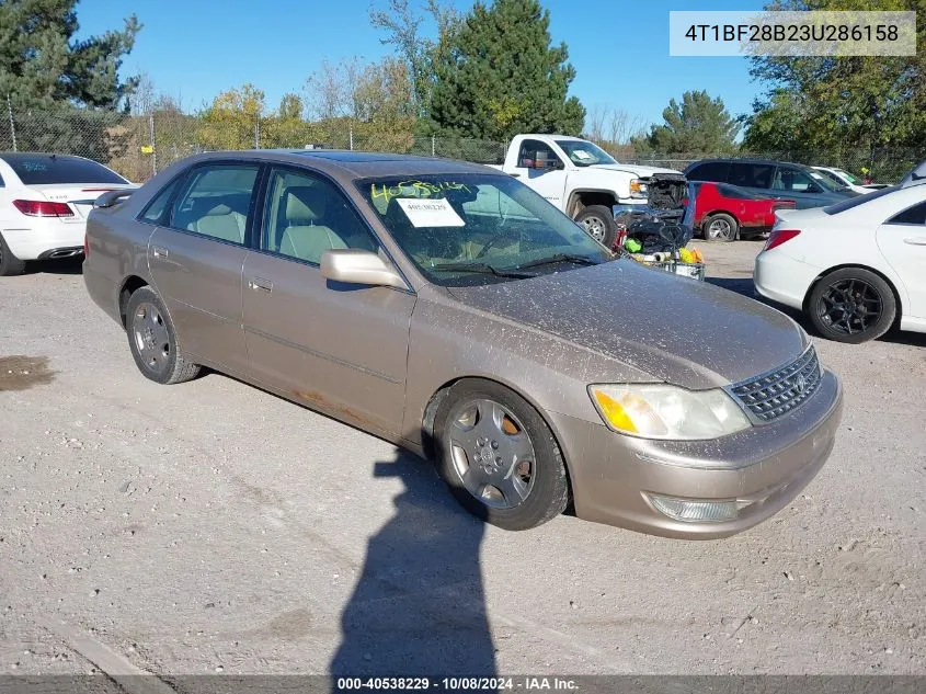 2003 Toyota Avalon Xls VIN: 4T1BF28B23U286158 Lot: 40538229