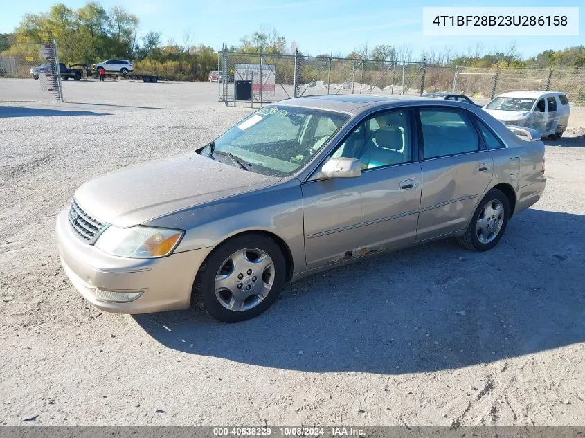 2003 Toyota Avalon Xls VIN: 4T1BF28B23U286158 Lot: 40538229