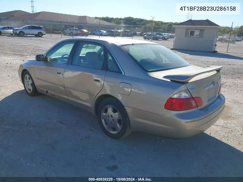 2003 Toyota Avalon Xls VIN: 4T1BF28B23U286158 Lot: 40538229