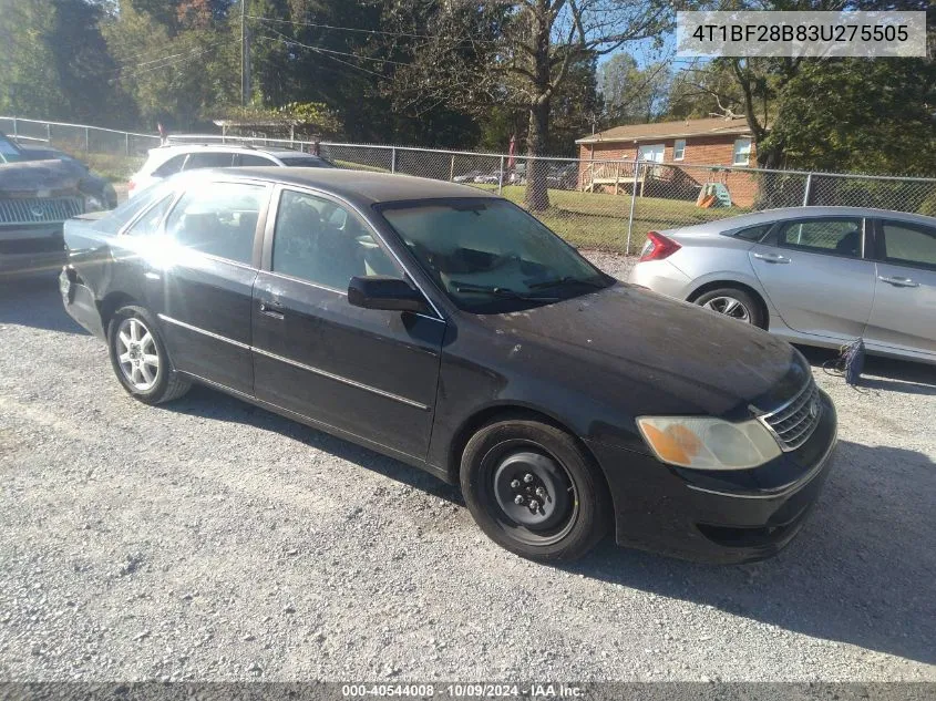 2003 Toyota Avalon Xl VIN: 4T1BF28B83U275505 Lot: 40544008