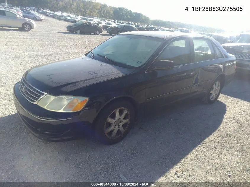 2003 Toyota Avalon Xl VIN: 4T1BF28B83U275505 Lot: 40544008