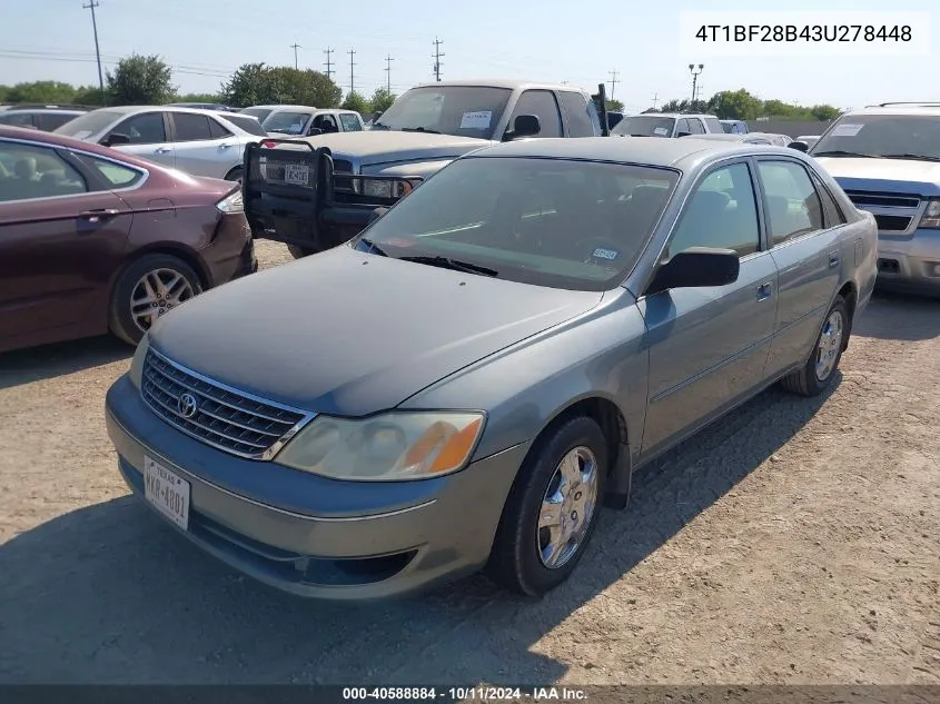 2003 Toyota Avalon Xl VIN: 4T1BF28B43U278448 Lot: 40588884