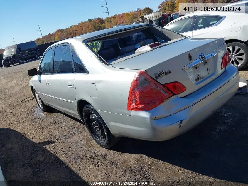 2003 Toyota Avalon Xls VIN: 4T1BF28B63U338374 Lot: 40617017