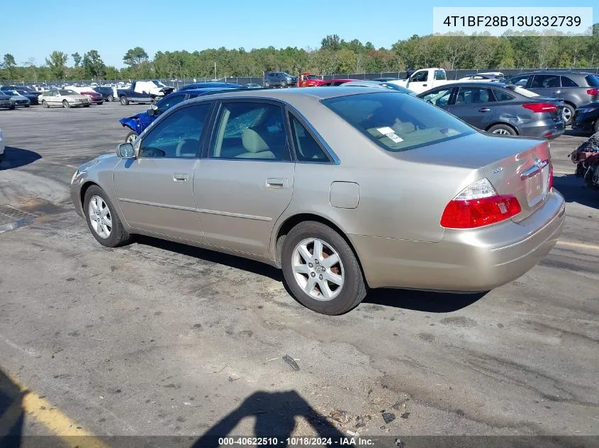 2003 Toyota Avalon Xl VIN: 4T1BF28B13U332739 Lot: 40622510