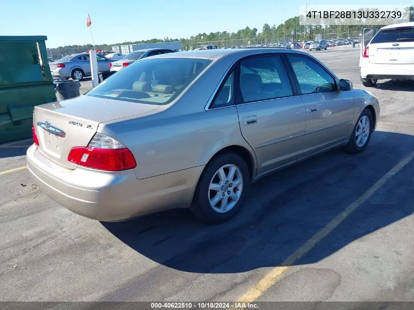 2003 Toyota Avalon Xl VIN: 4T1BF28B13U332739 Lot: 40622510