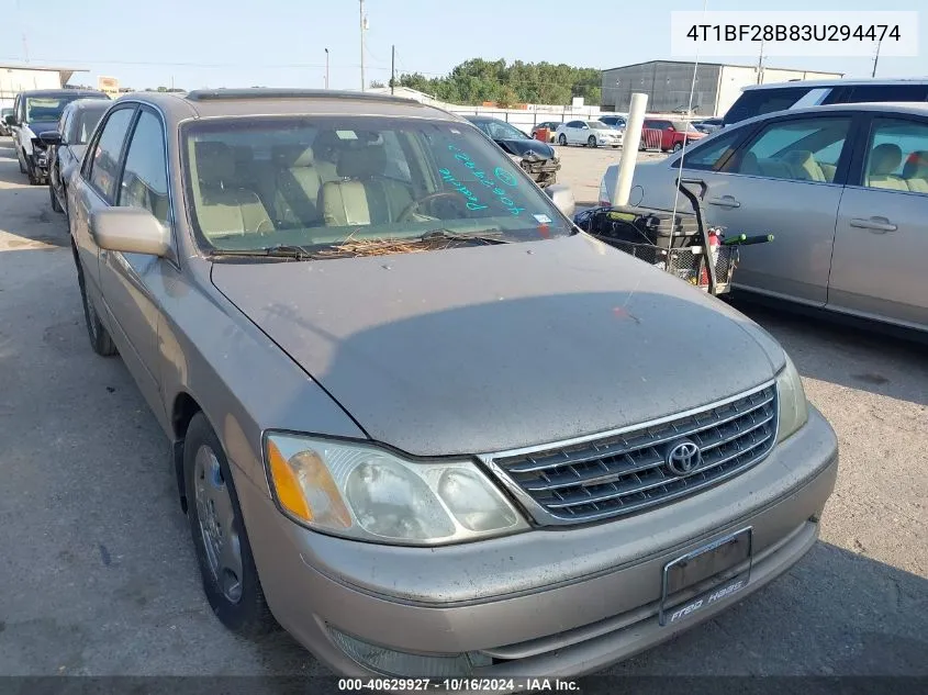 2003 Toyota Avalon Xls VIN: 4T1BF28B83U294474 Lot: 40629927