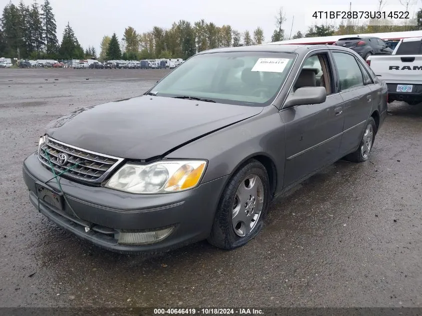 2003 Toyota Avalon Xls VIN: 4T1BF28B73U314522 Lot: 40646419