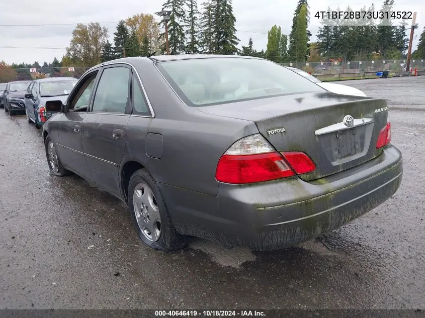 2003 Toyota Avalon Xls VIN: 4T1BF28B73U314522 Lot: 40646419