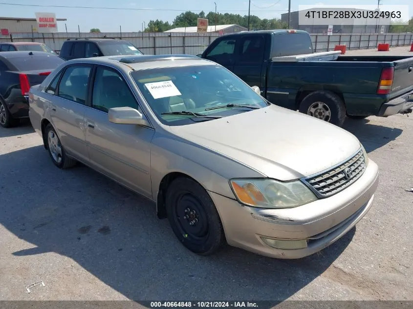 2003 Toyota Avalon Xls VIN: 4T1BF28BX3U324963 Lot: 40664848