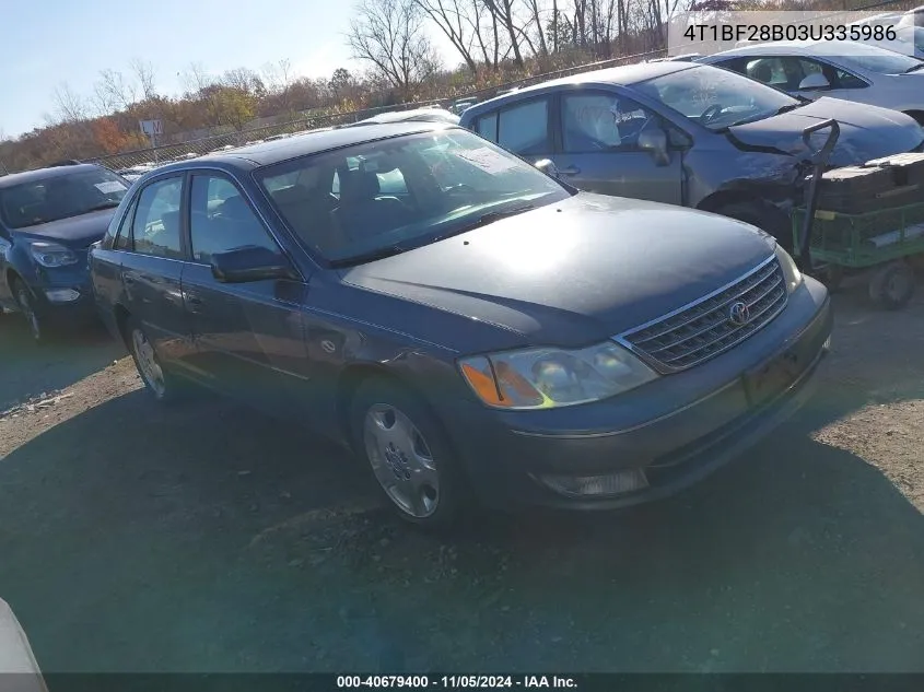 2003 Toyota Avalon Xls VIN: 4T1BF28B03U335986 Lot: 40679400