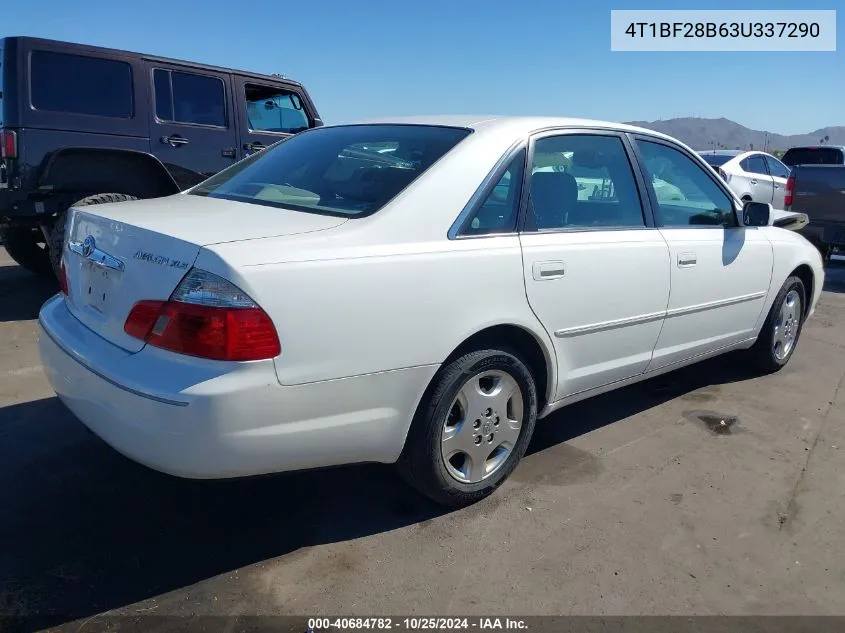 2003 Toyota Avalon Xls VIN: 4T1BF28B63U337290 Lot: 40684782