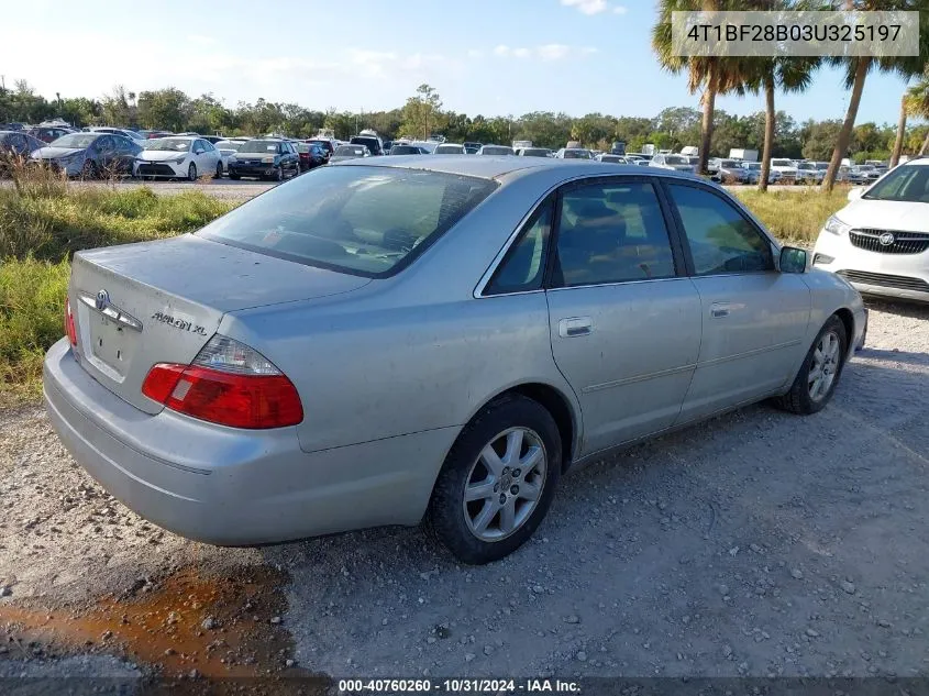 2003 Toyota Avalon Xl VIN: 4T1BF28B03U325197 Lot: 40760260