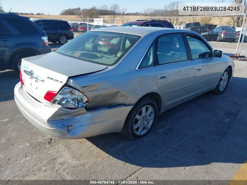 2003 Toyota Avalon Xl VIN: 4T1BF28B93U284245 Lot: 40764745