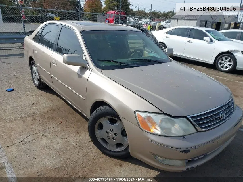 2003 Toyota Avalon Xls VIN: 4T1BF28B43U304305 Lot: 40773474