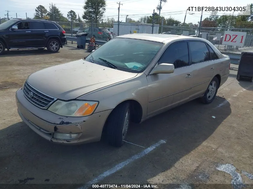 2003 Toyota Avalon Xls VIN: 4T1BF28B43U304305 Lot: 40773474