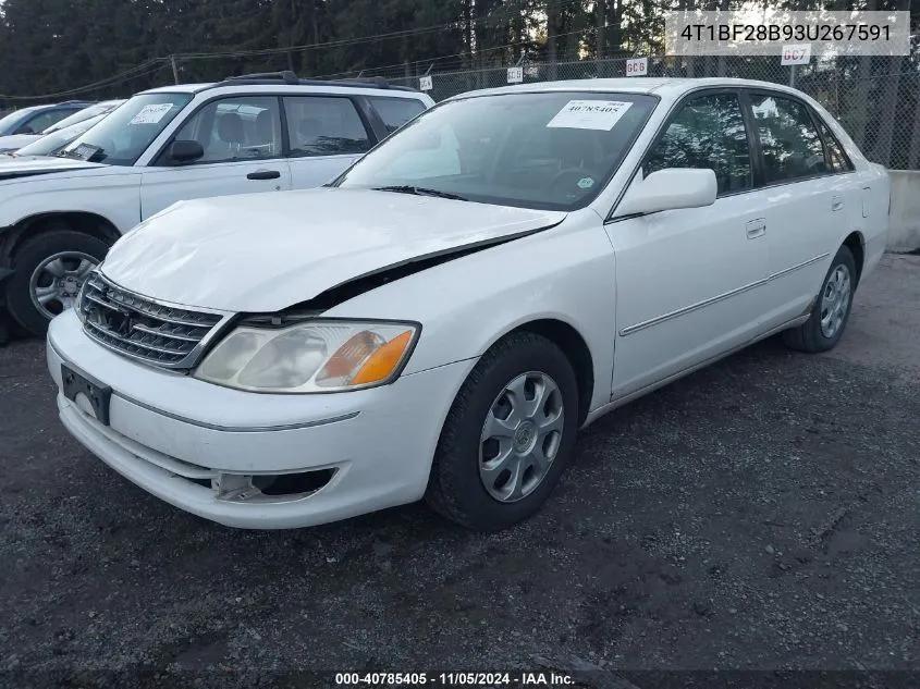 2003 Toyota Avalon Xl VIN: 4T1BF28B93U267591 Lot: 40785405