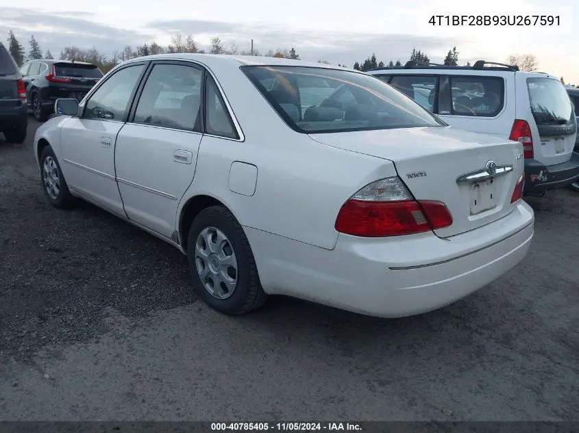 2003 Toyota Avalon Xl VIN: 4T1BF28B93U267591 Lot: 40785405