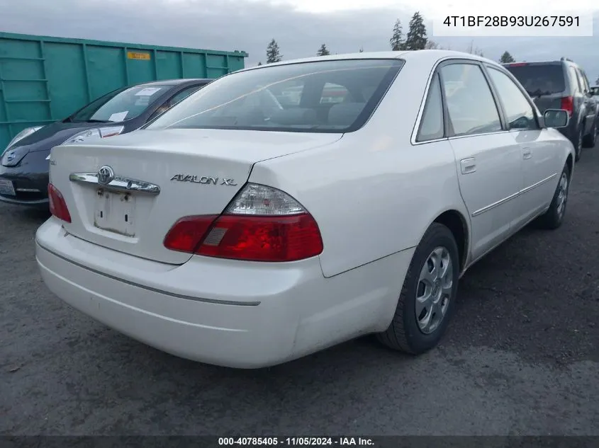 2003 Toyota Avalon Xl VIN: 4T1BF28B93U267591 Lot: 40785405