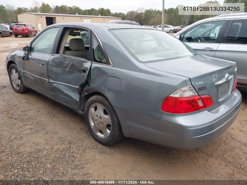 2003 Toyota Avalon Xls VIN: 4T1BF28B13U334250 Lot: 40815489