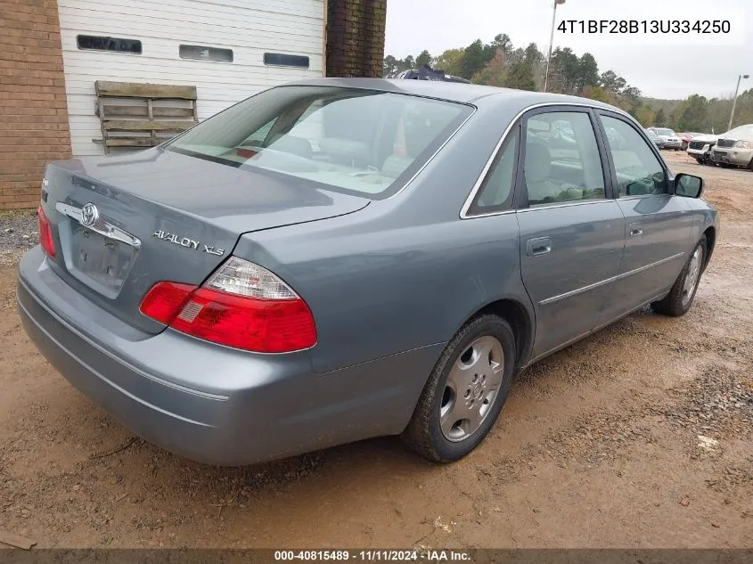 2003 Toyota Avalon Xls VIN: 4T1BF28B13U334250 Lot: 40815489