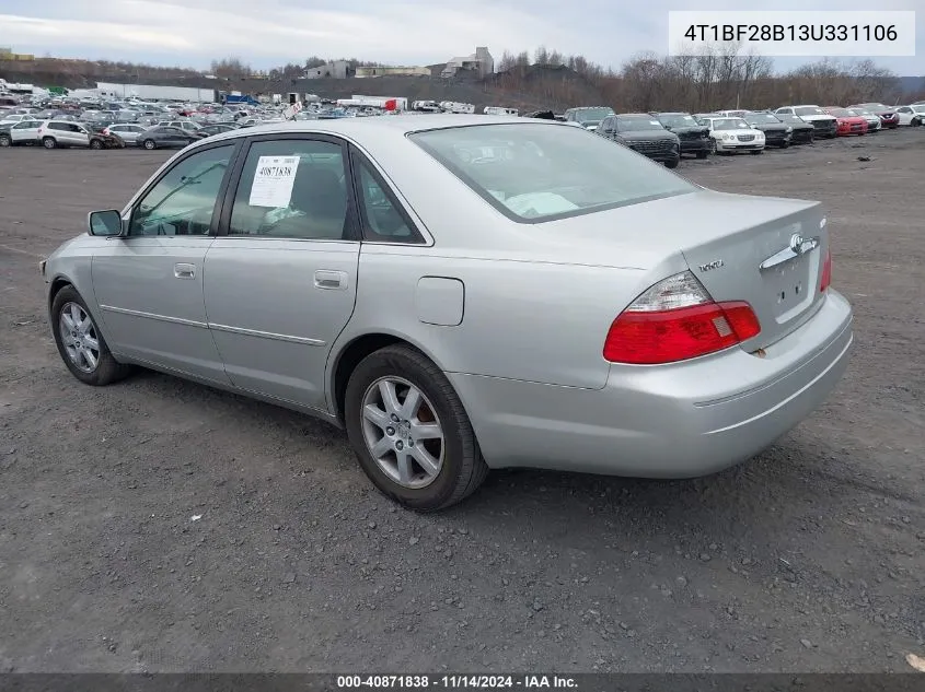 4T1BF28B13U331106 2003 Toyota Avalon Xl