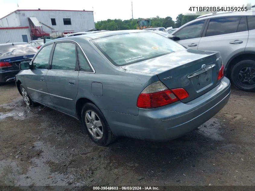 2004 Toyota Avalon Xl VIN: 4T1BF28B54U359265 Lot: 39549603