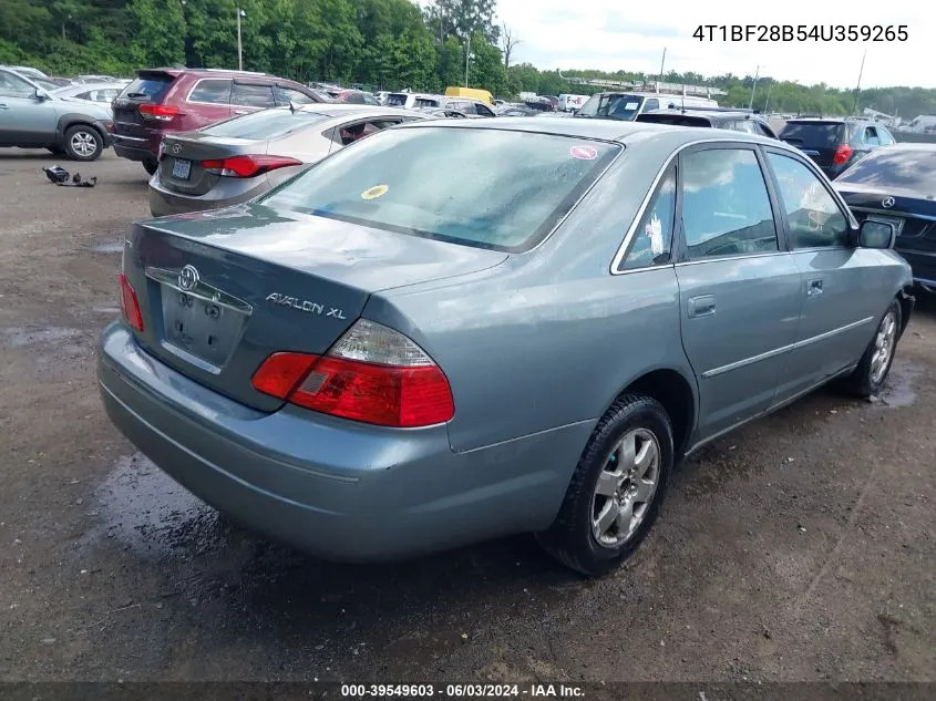 2004 Toyota Avalon Xl VIN: 4T1BF28B54U359265 Lot: 39549603