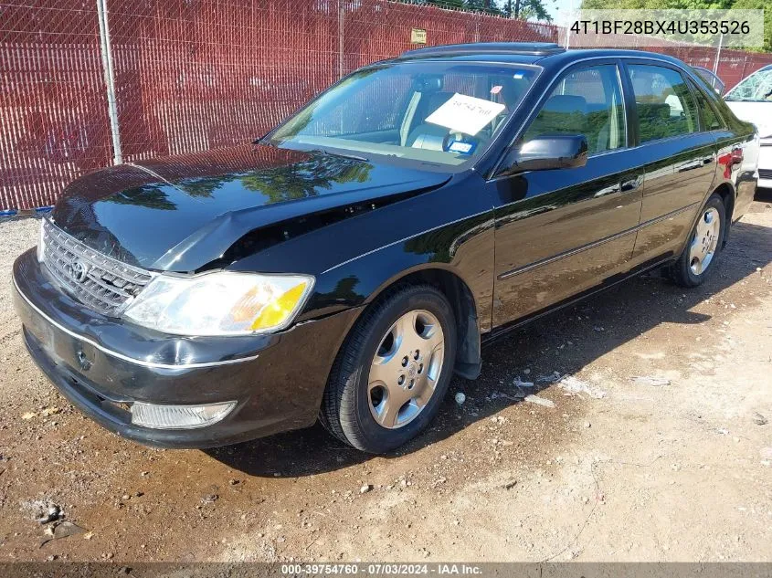 2004 Toyota Avalon Xls VIN: 4T1BF28BX4U353526 Lot: 39754760