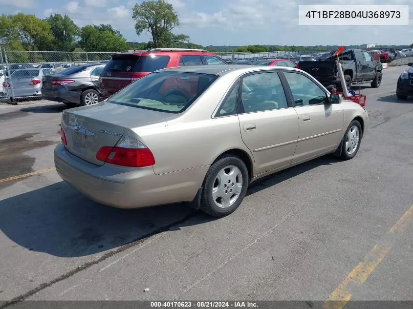 2004 Toyota Avalon Xls VIN: 4T1BF28B04U368973 Lot: 40170623