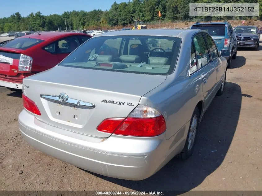 2004 Toyota Avalon Xl VIN: 4T1BF28B14U352152 Lot: 40269744