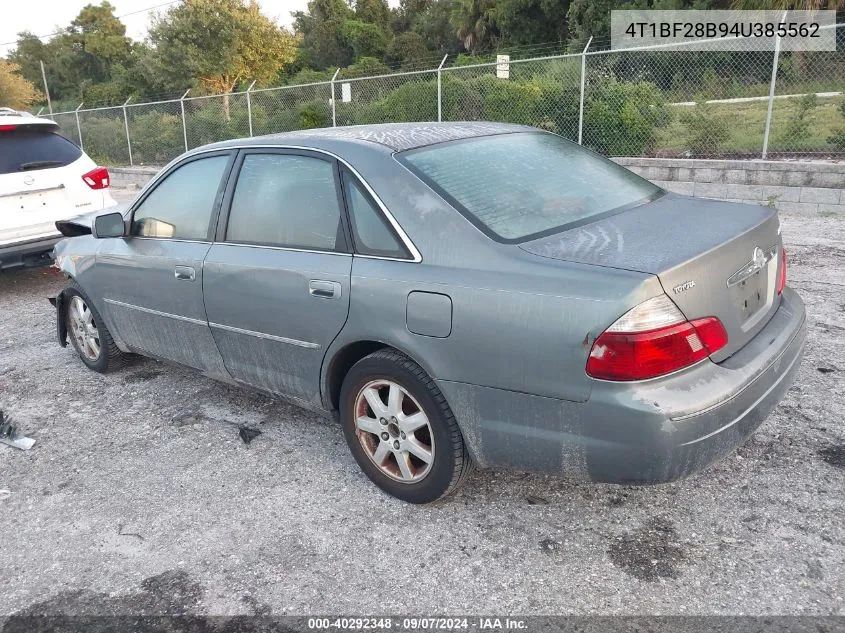 2004 Toyota Avalon Xl/Xls VIN: 4T1BF28B94U385562 Lot: 40292348