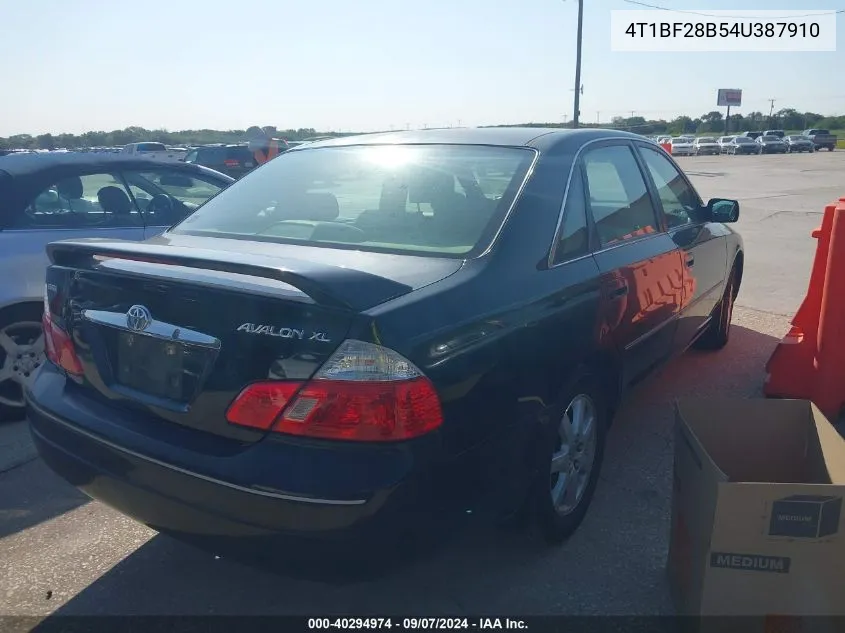 2004 Toyota Avalon Xl VIN: 4T1BF28B54U387910 Lot: 40294974