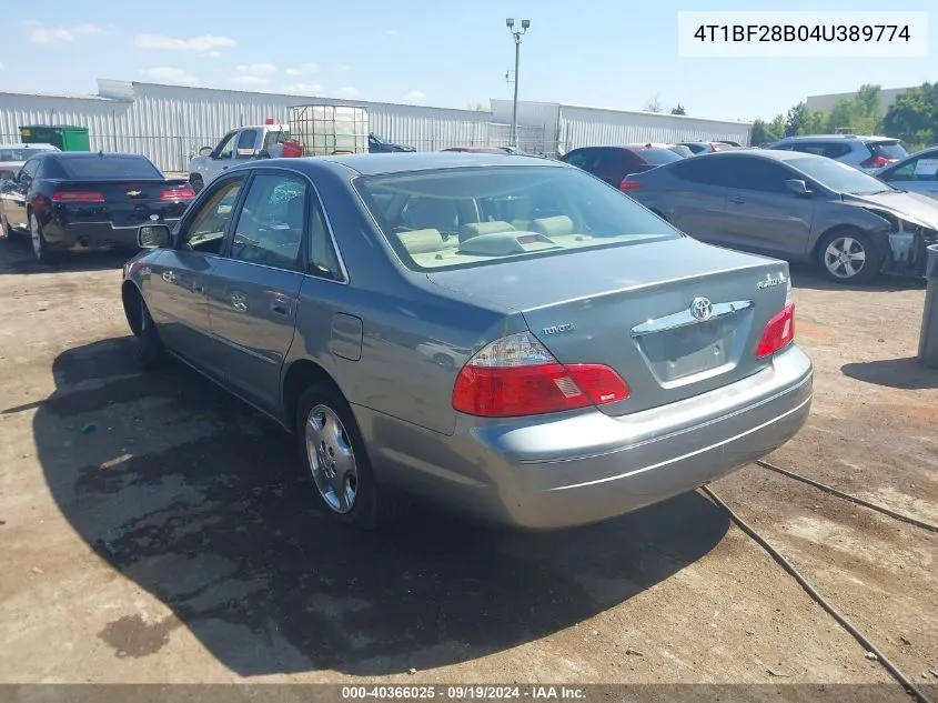 2004 Toyota Avalon Xls VIN: 4T1BF28B04U389774 Lot: 40366025