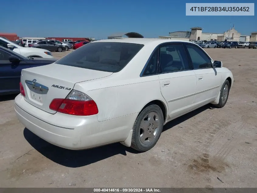 2004 Toyota Avalon Xl/Xls VIN: 4T1BF28B34U350452 Lot: 40414616