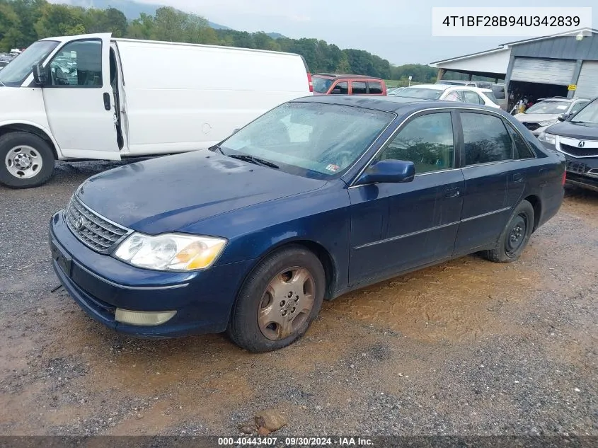 2004 Toyota Avalon Xls VIN: 4T1BF28B94U342839 Lot: 40443407