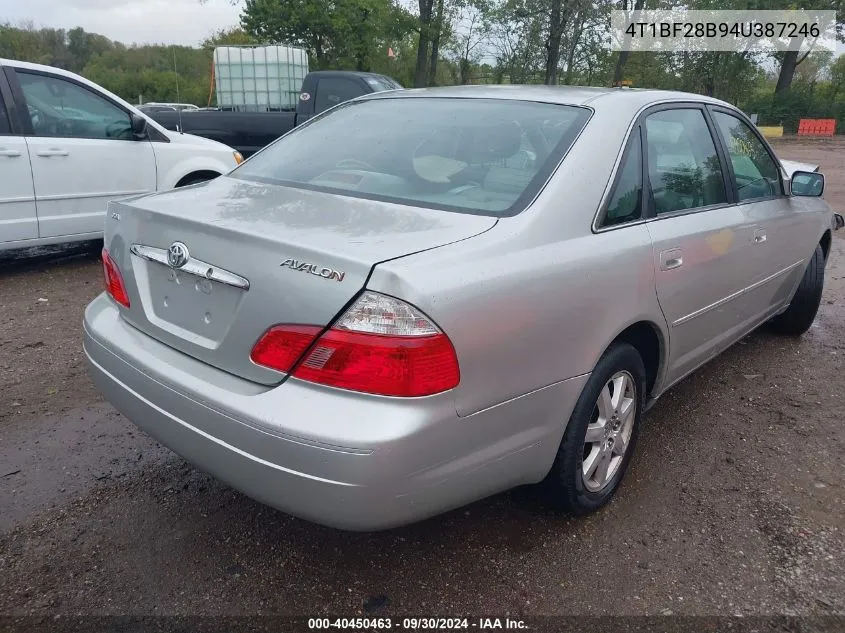 2004 Toyota Avalon Xl/Xls VIN: 4T1BF28B94U387246 Lot: 40450463